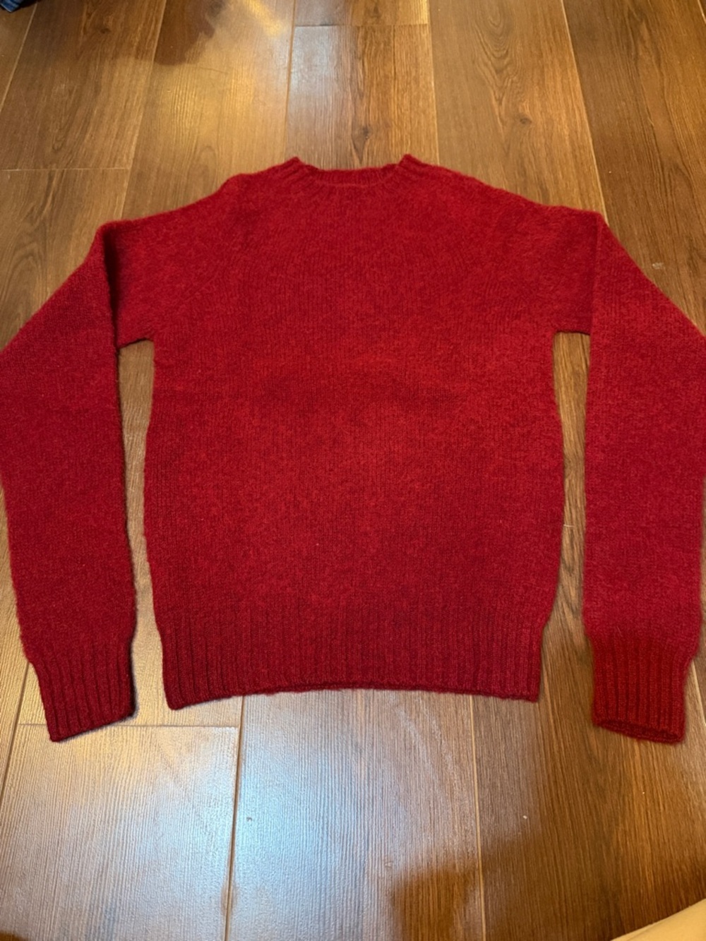 Shaggy Dog J.Press Red Crewneck Sweater 100% Wool Made in Scotland